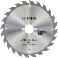 Пиляльний диск BOSCH Optiline Wood ECO 200x32x1,5 Z24 2608644379